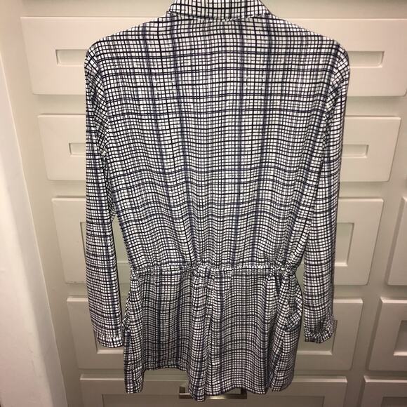 Lush Women's Blue and White Collared Romper Small - Picture 4 of 7